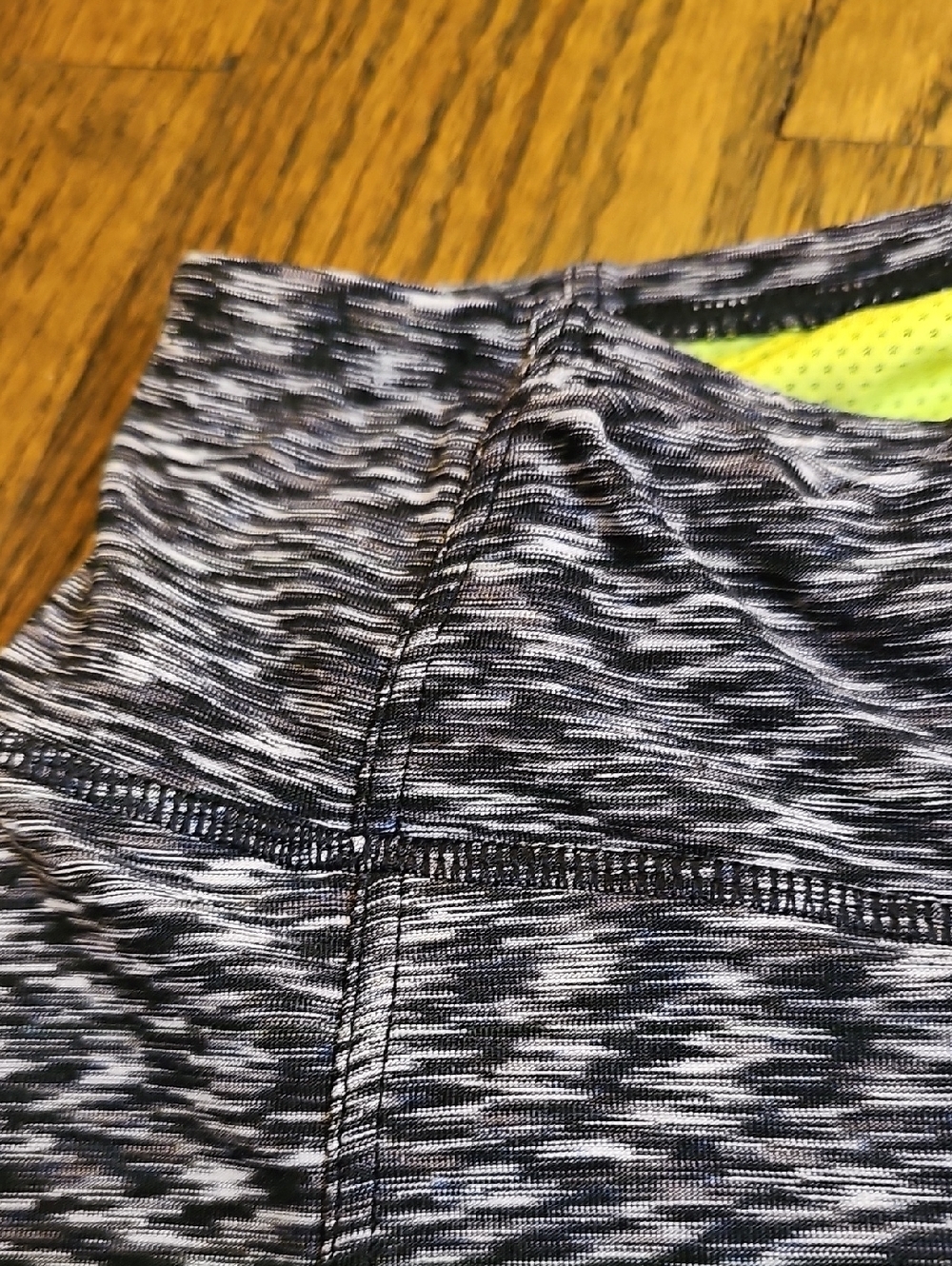 Beach House Merled Black And White Women's Swim Athletic Shorts with Zip Pocket - Picture 3 of 11